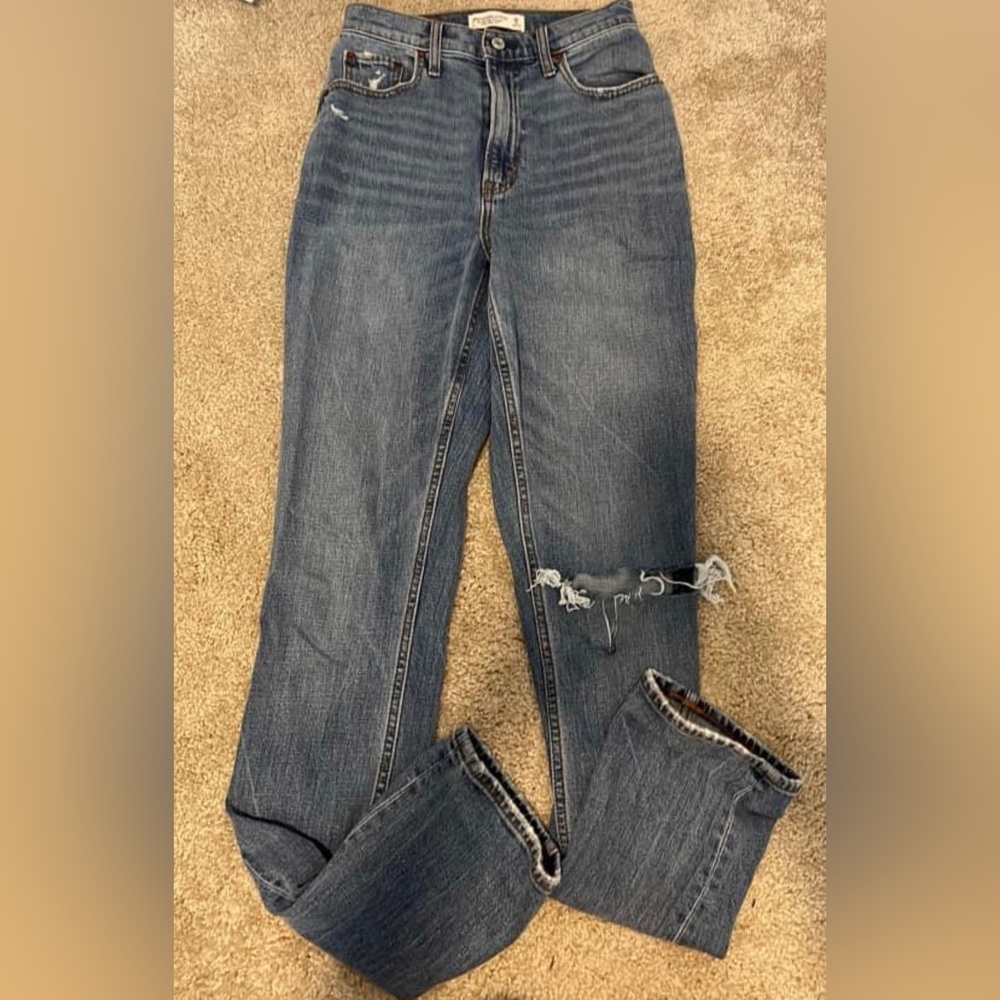 Abercrombie & Fitch slim straight ultra high rise jeans